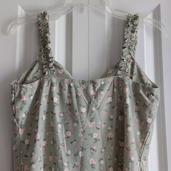 derek heart Green Floral Crop Tank Juniors Size XL - Picture 5 of 12